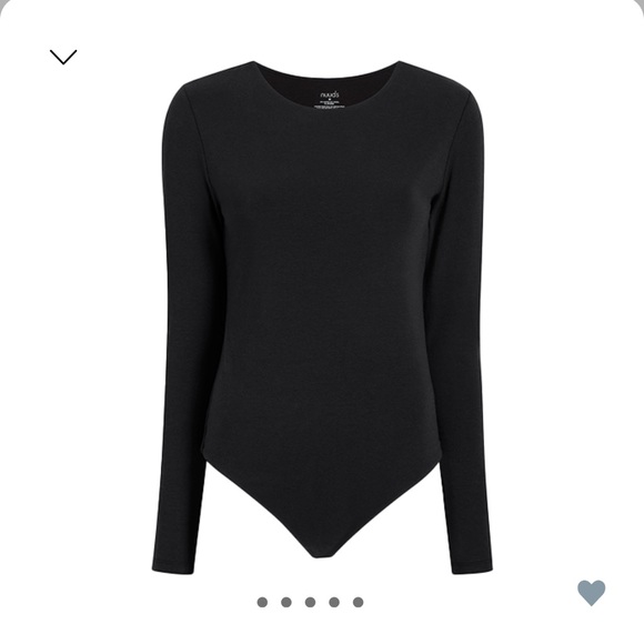 NUUDS LONG SLEEVE CREWNECK BODYSUIT BLACK - Picture 6 of 6